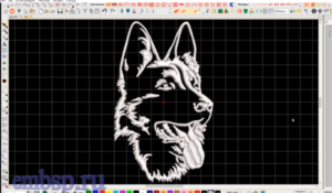 Wilcom EmbroideryStudio e4.2 Растровую картинку в дизайн вышивки автоматом dog
