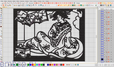 Wilcom EmbroideryStudio e4.2 Символьный шрифт в дизайн вышивки