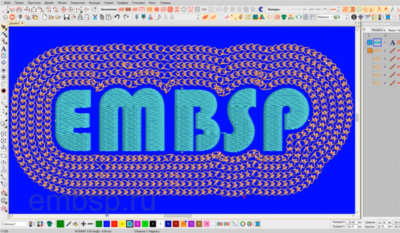Общая окантовка дизайна компьютерной машинной вышивки EmbroideryStudio e4.2