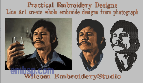 Line Art create whole embroidery designs from photograph Wilcom EmbroideryStudio e4.2
